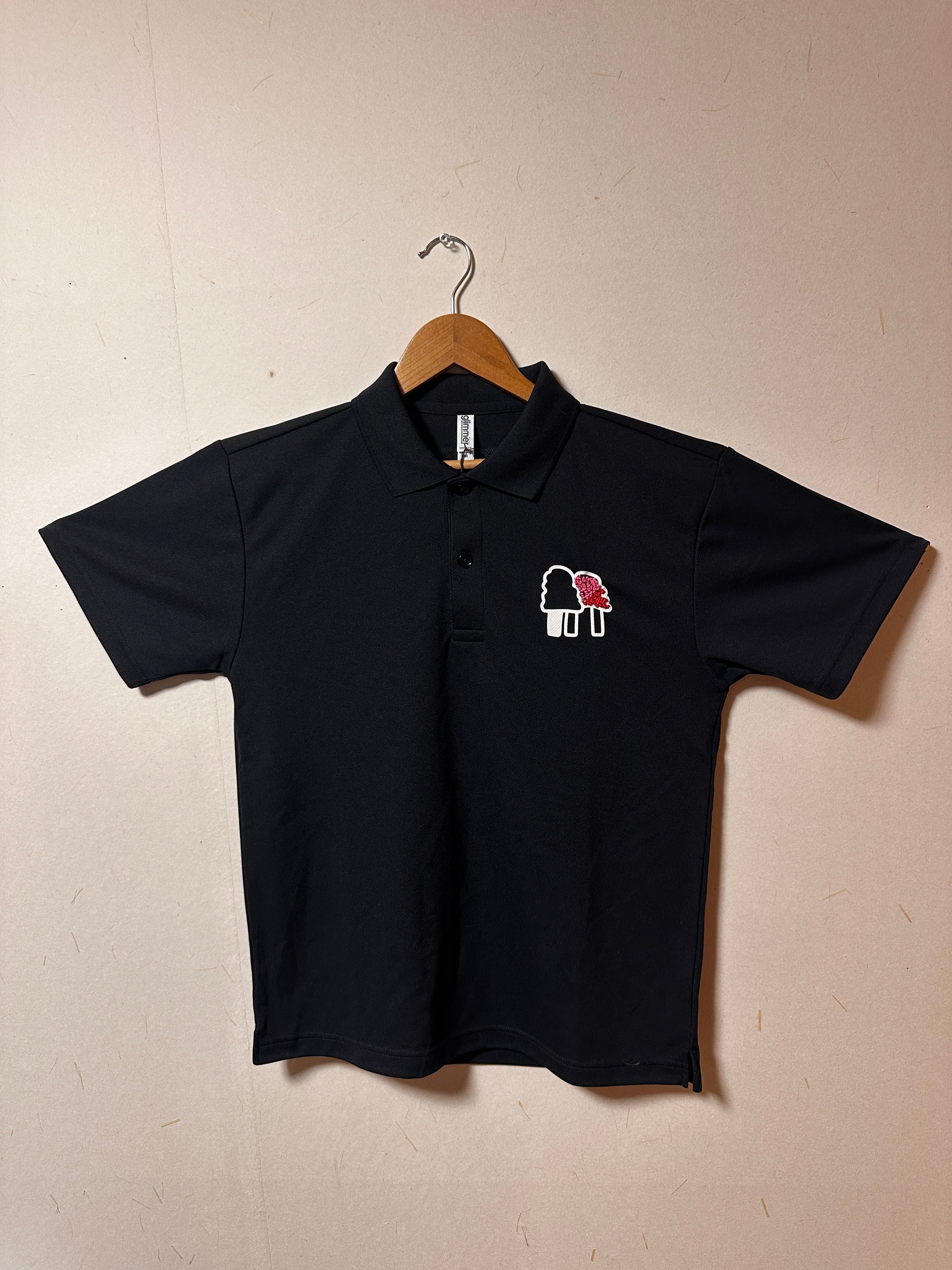 2024オリジナル刺繍Tシャツ/木柄/グレーM/ポロシャツ | まあるい
