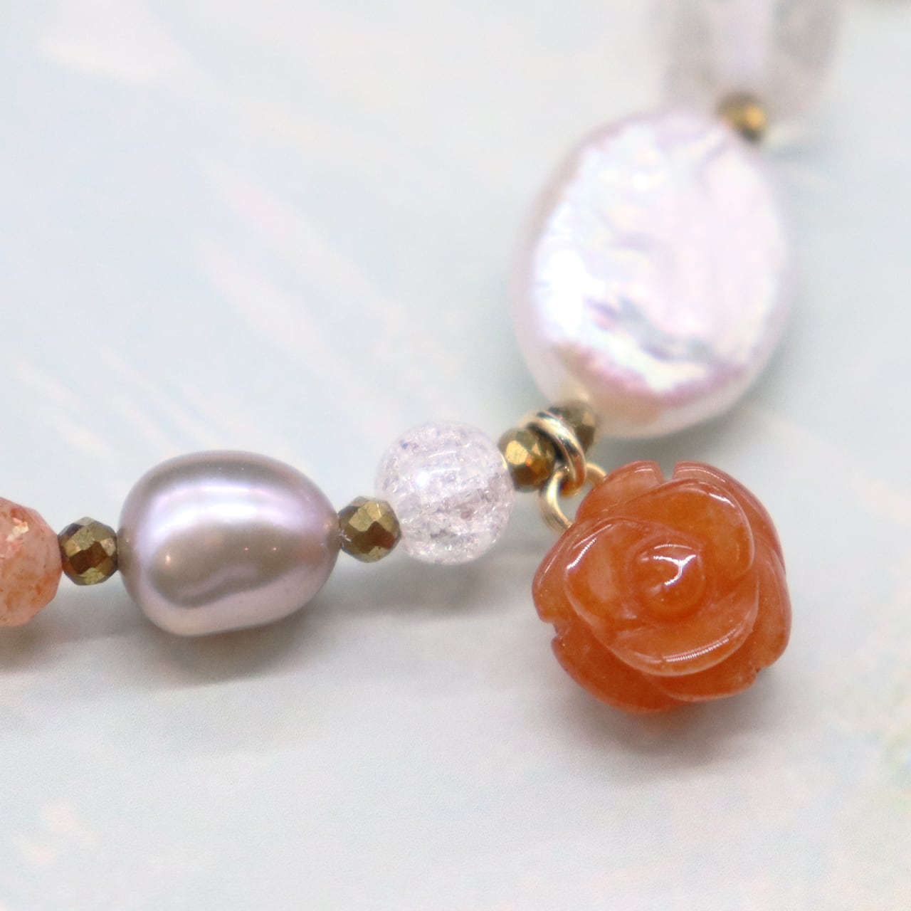 ONLONE SHOP限定】【Longing for Jaipur】虎牙天珠×オレンジ