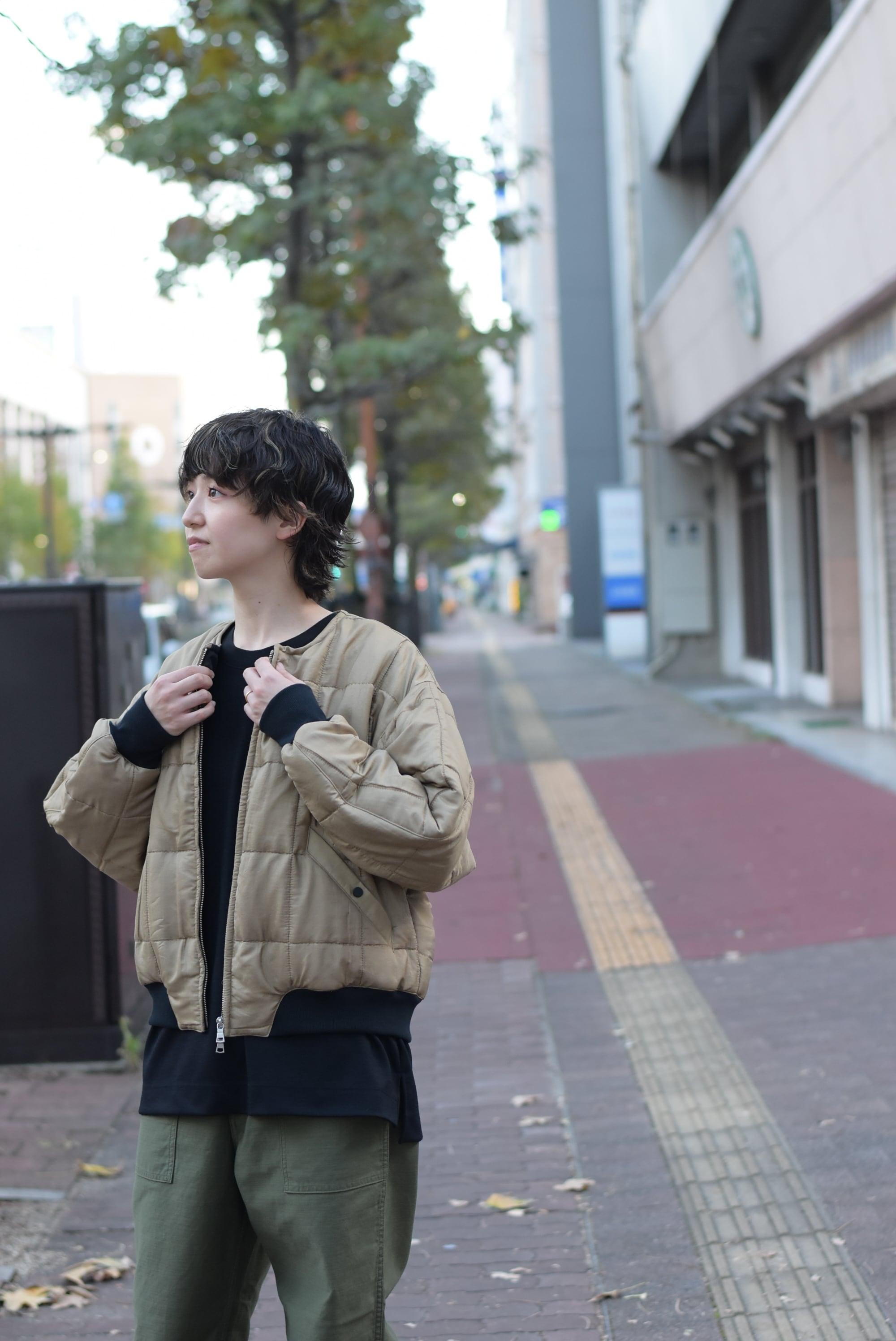 HAVERSACK】Silk Quilting No-Collar Blouson | theater(シアター)