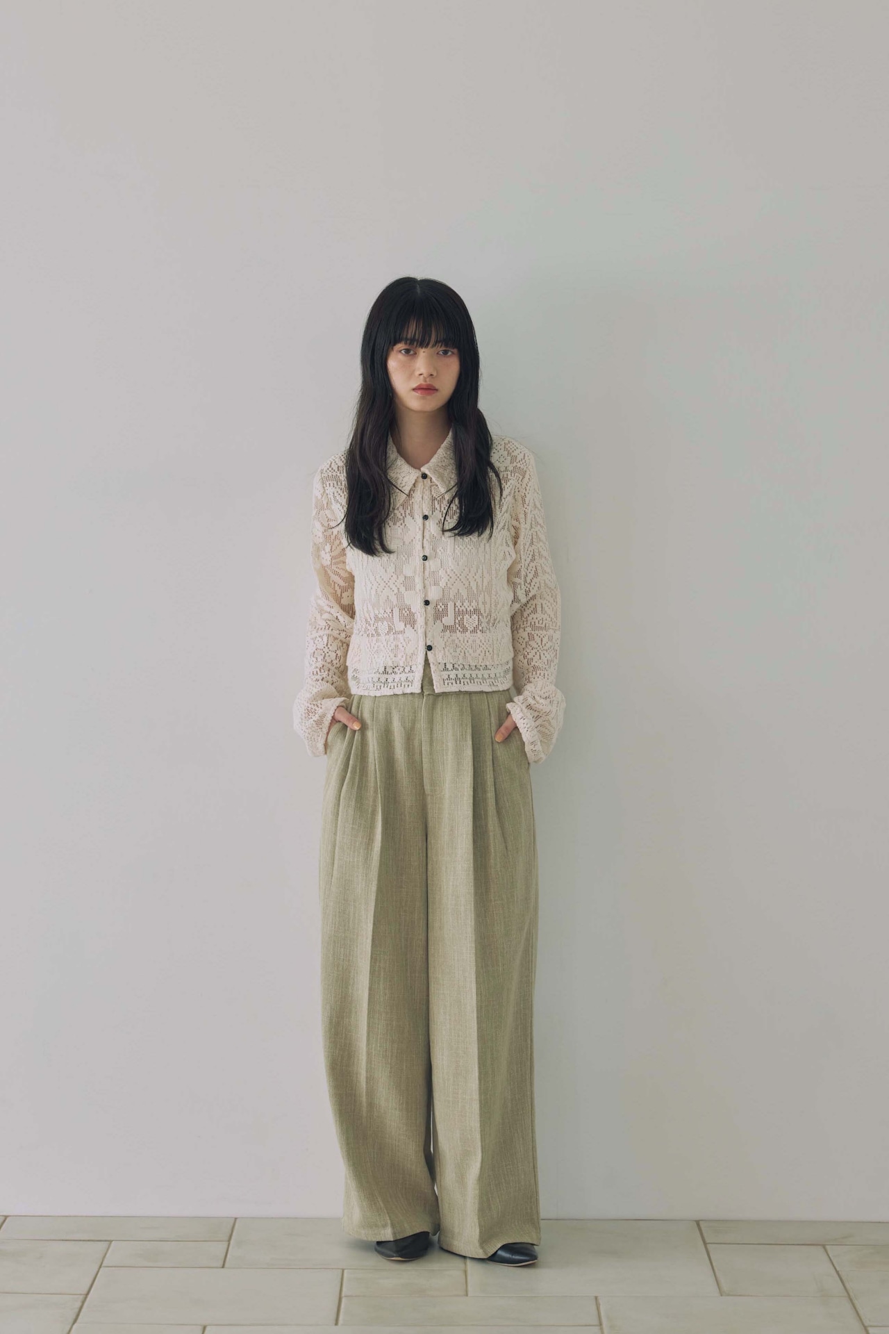 DU260502 Lace Button Cardigan Tops