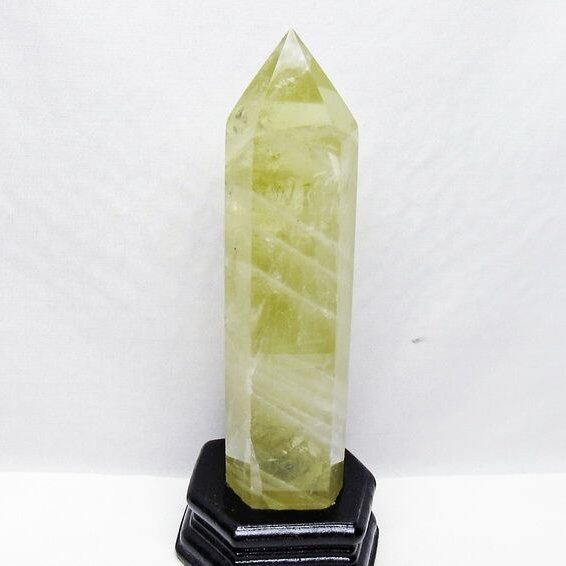 シトリン 六角柱 シトリンクォーツ ポイント 台座付属 一点物 152-4179