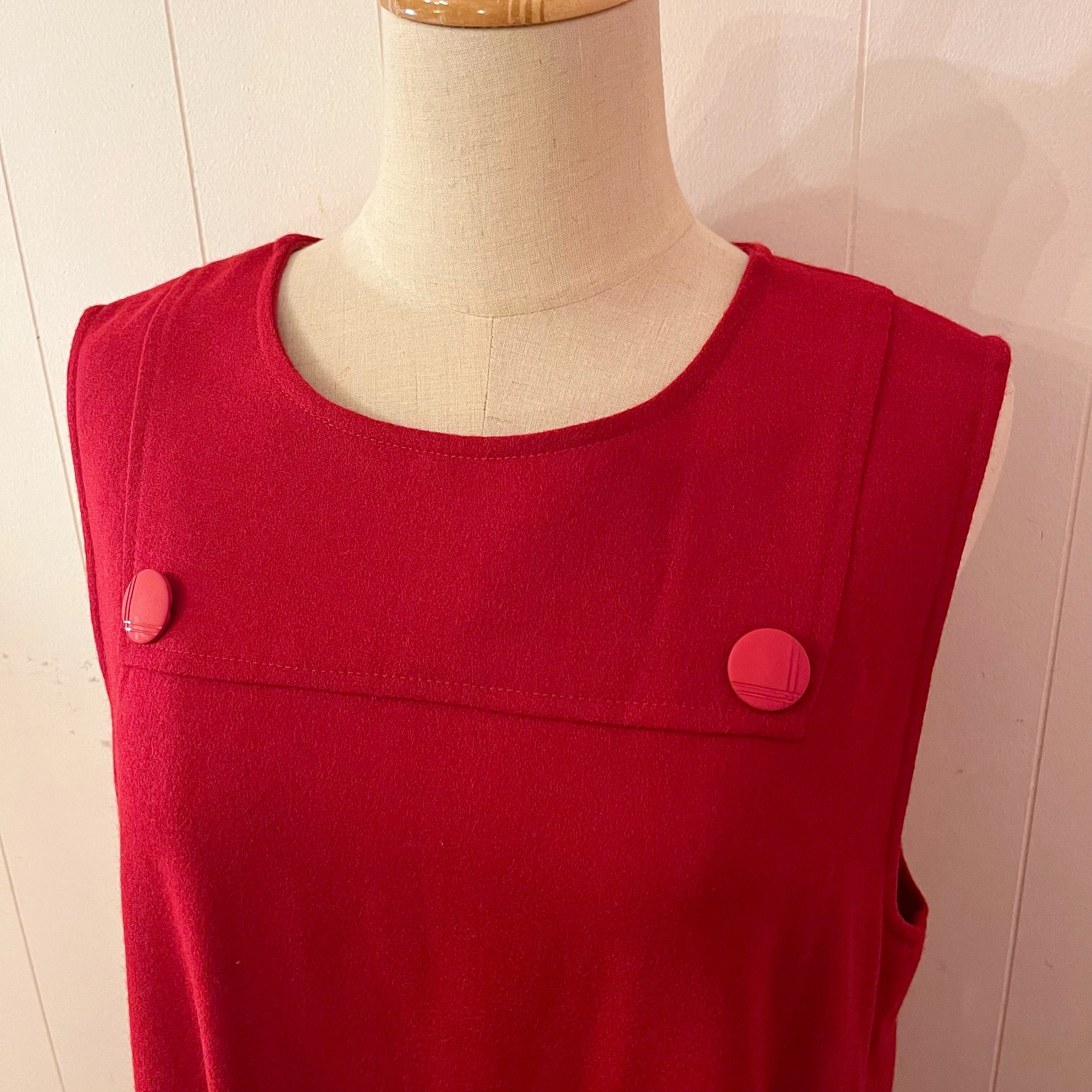 red button wool jumper skirt
