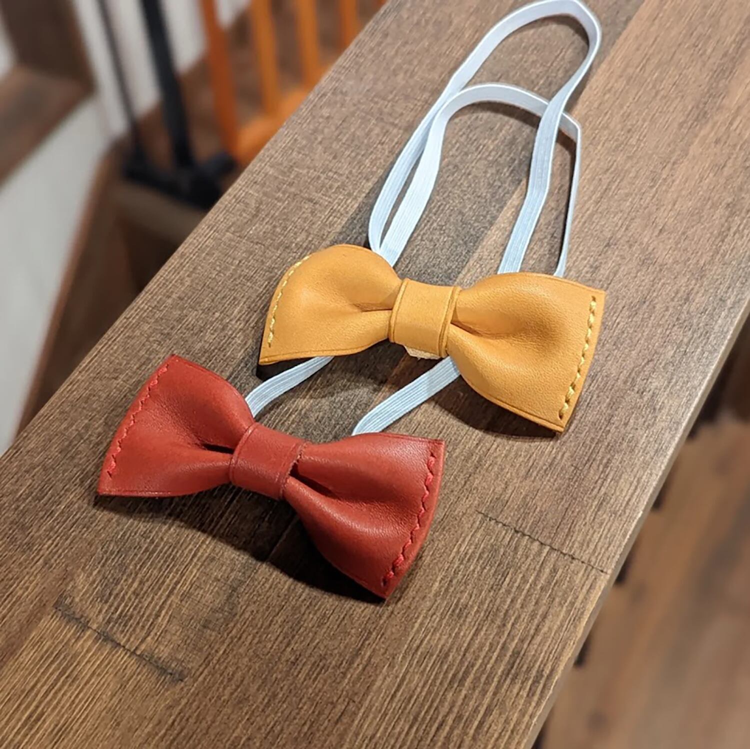 ✳︎ハンドメイド✳︎蝶ネクタイ　テラゾー柄　ブラウン ✳︎ハンドメイド✳︎蝶ネクタイ テラゾー柄 ブラウン