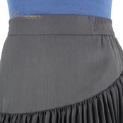 社交ダンス 衣装 スカート チャコット Chacott ブラック系 無地 プリーツ フリル 黒 シンプル 日本製 ひざ丈 上品 かわいい レッスン 練習 オールブラック 華やか ダンス衣装