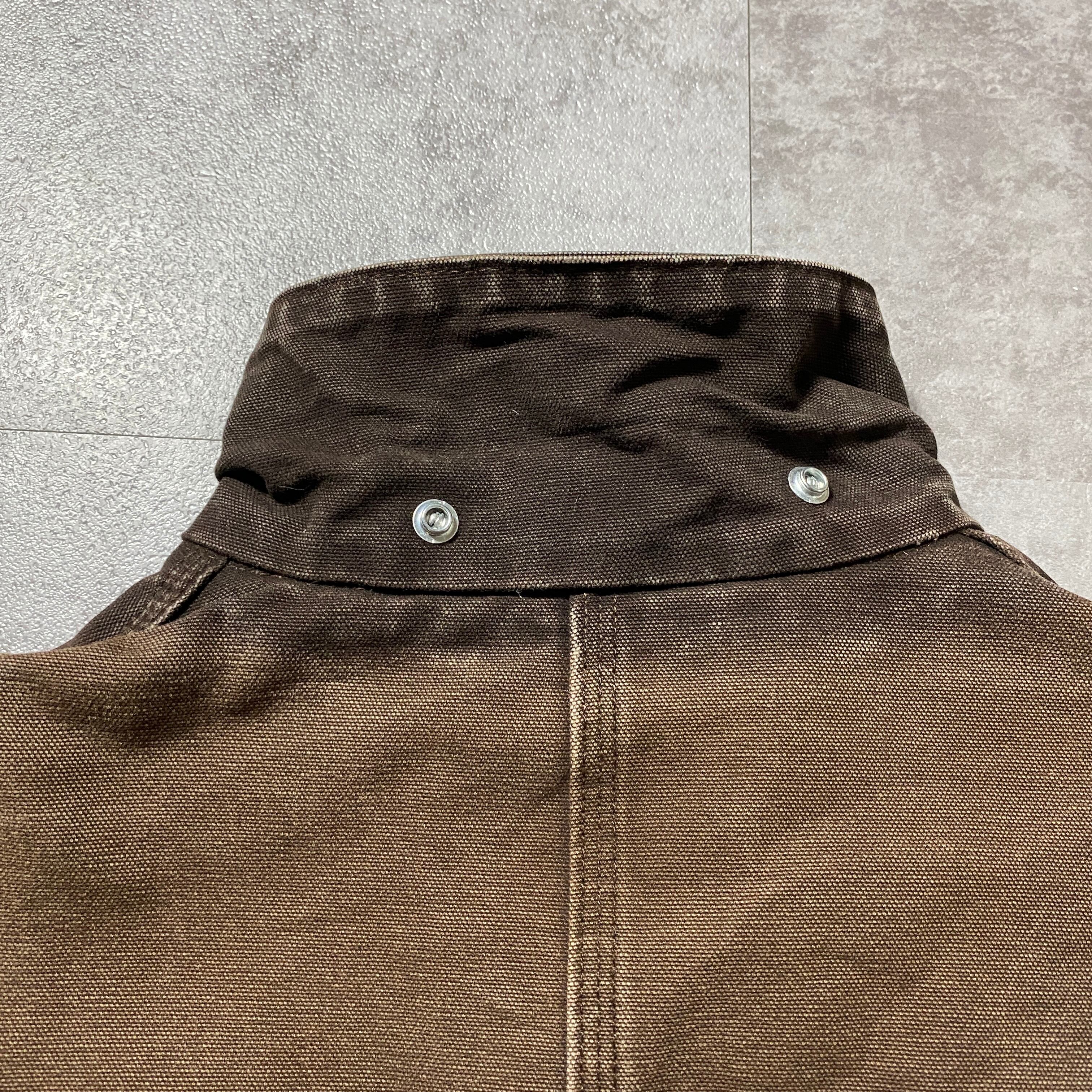 USA製 カーハート トラディショナルコート 3XL ブラウン レザーロゴパッチ Carhartt/Duck Traditional Coat(カーハート トラディショナルコート