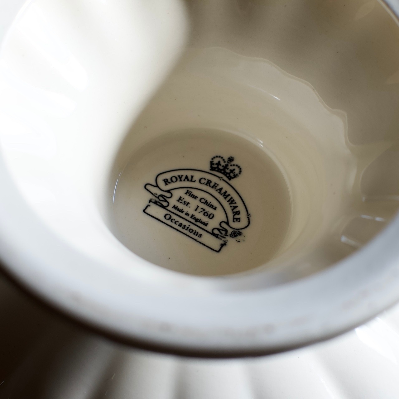 ROYSL CREAMWARE  Sugar Bowl / ロイヤル クリームウェア シュガーボウル〈 食器・器・砂糖入れ・小物入れ・アンティーク・ヴィンテージ 〉113223