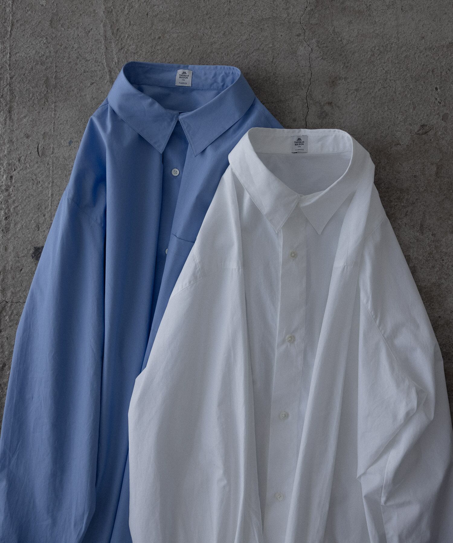 THOMAS MASON】loose basic oversize shirt〈 Blue 〉 | remer