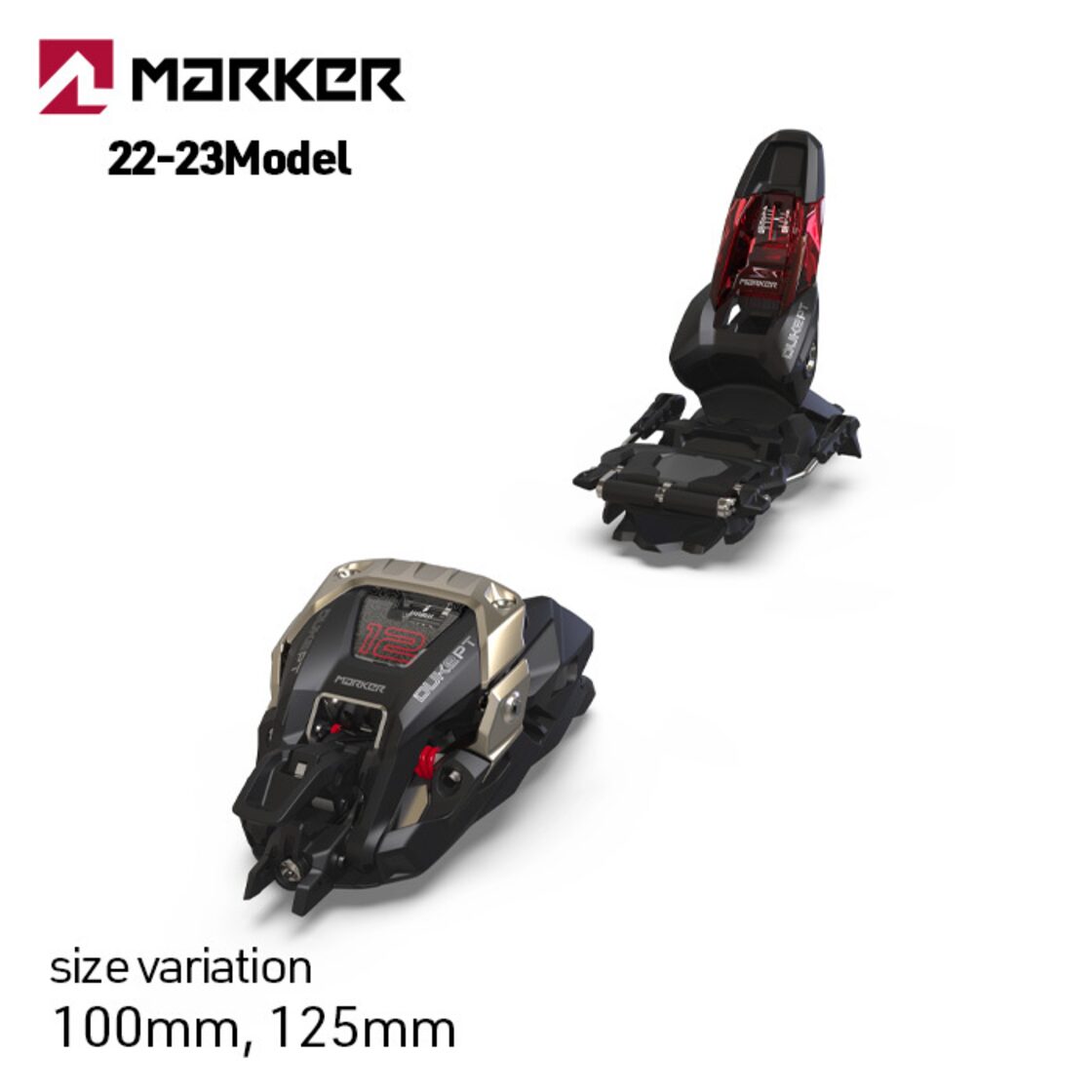 22-23 MARKER DUKE PT 12 マーカー デューク ブラック レッド ライド 