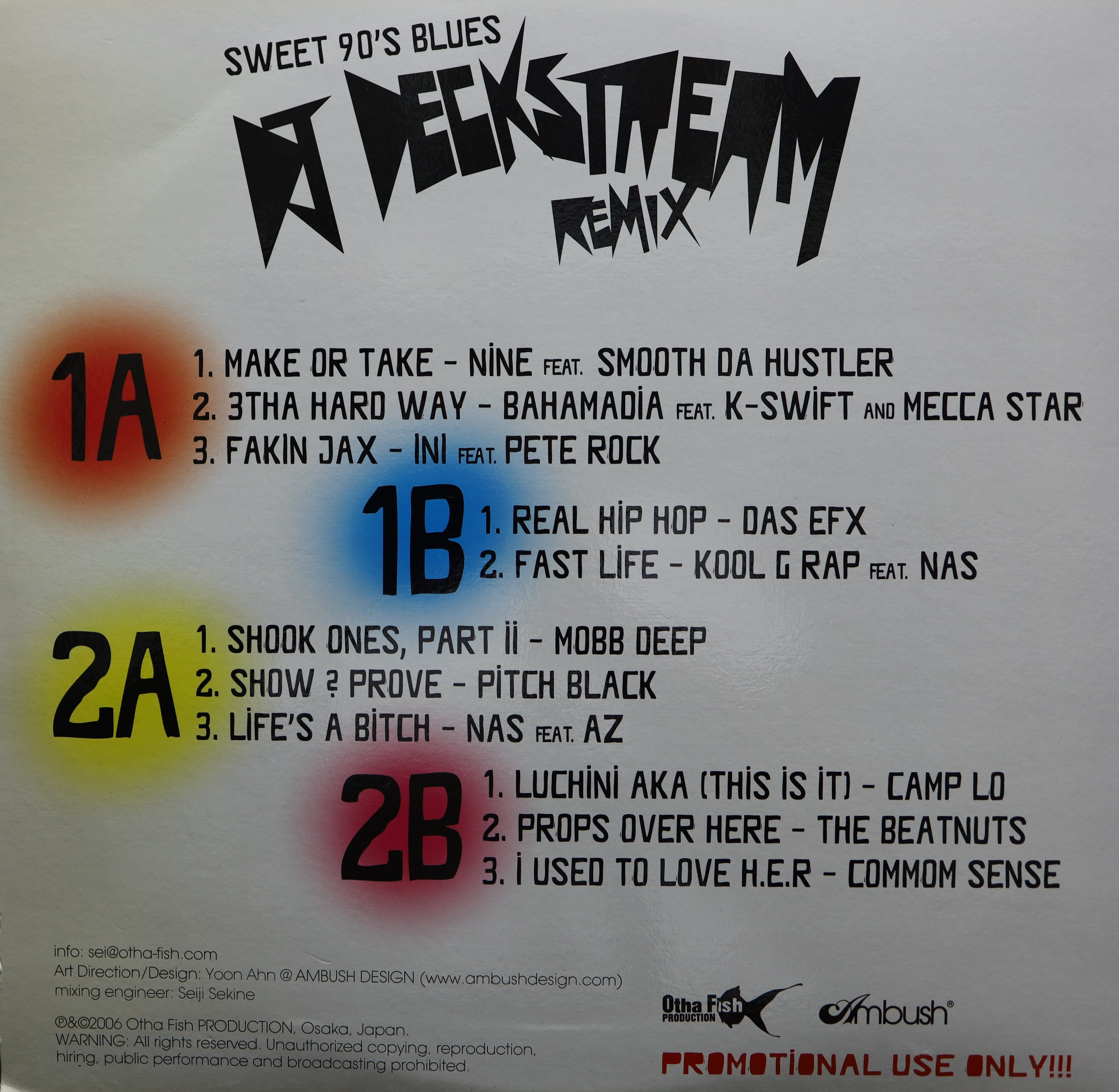 クリアランスsale!期間限定! DJ DECKSTREAM SWEET 90'S BLUES REMIX 