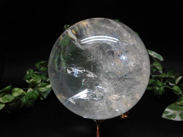 【送料無料】【高品質】約13cmブラジル産天然レインボー水晶玉