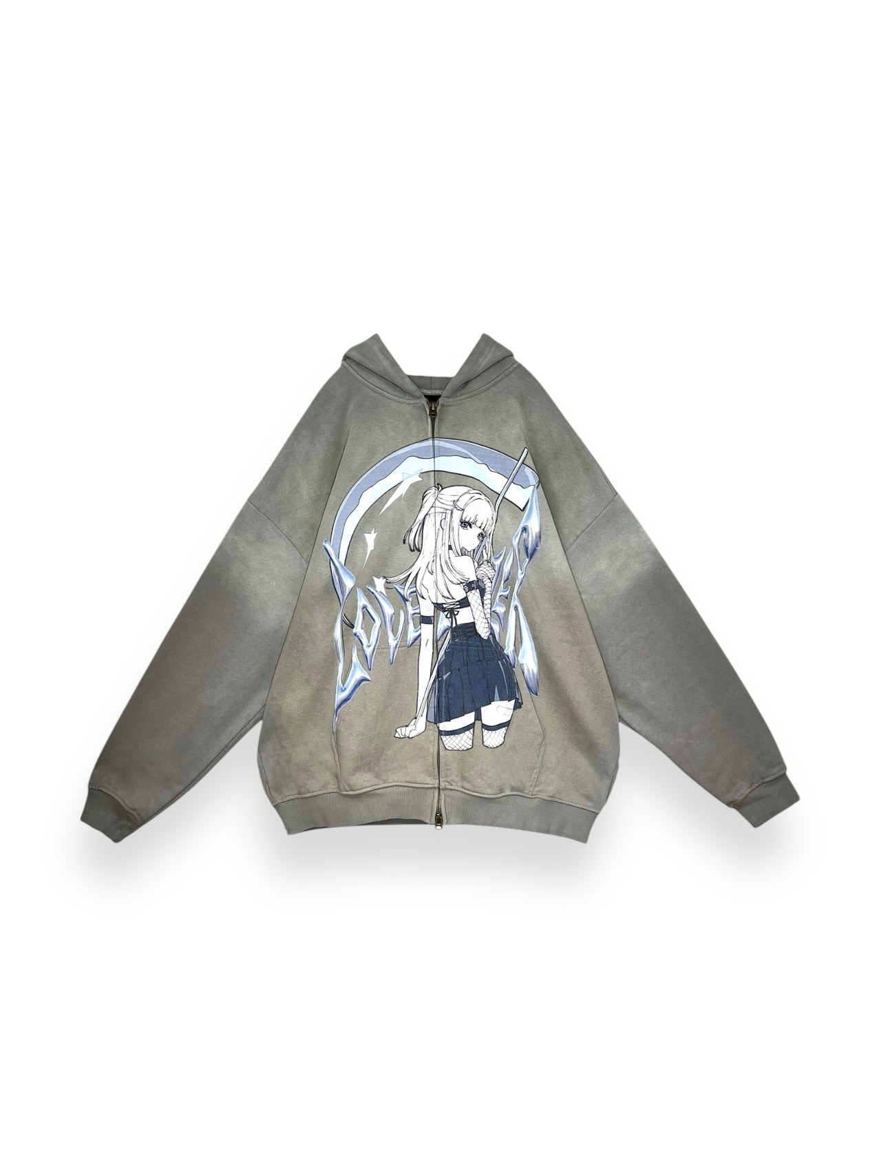 【LOVE KILLER】Killer death girl graphic zip hoodie by Yoshito