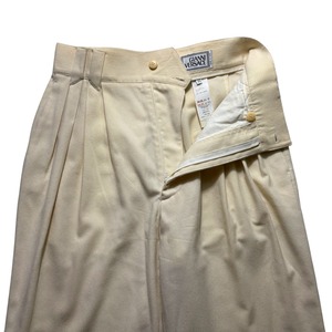 vintage GIANNI VERSACE cashmere blend wide tucked slacks