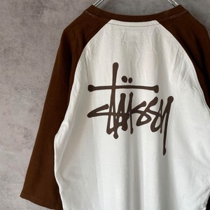 STUSSY shawn font raglan T-shirt size M 配送B