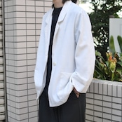 rayon linen blend easy tailored jacket white