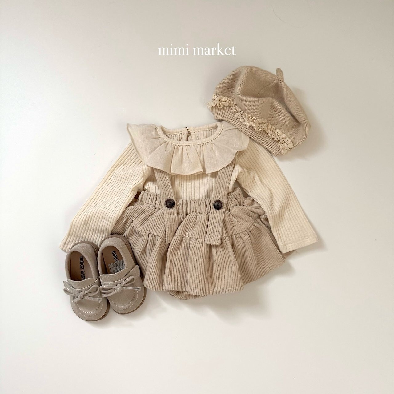 ミミマーケット / mimimarket / リズ襟付きT / 韓国子供服 / キッズ / 26winter〖取寄〗*S~L*