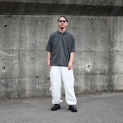 INTERIM / HIGH GAUGE SEA ISLAND PIQUE HYPER BIG POLO SHIRT、UNTRACE / 257(オーバーパンツ)コーディネート