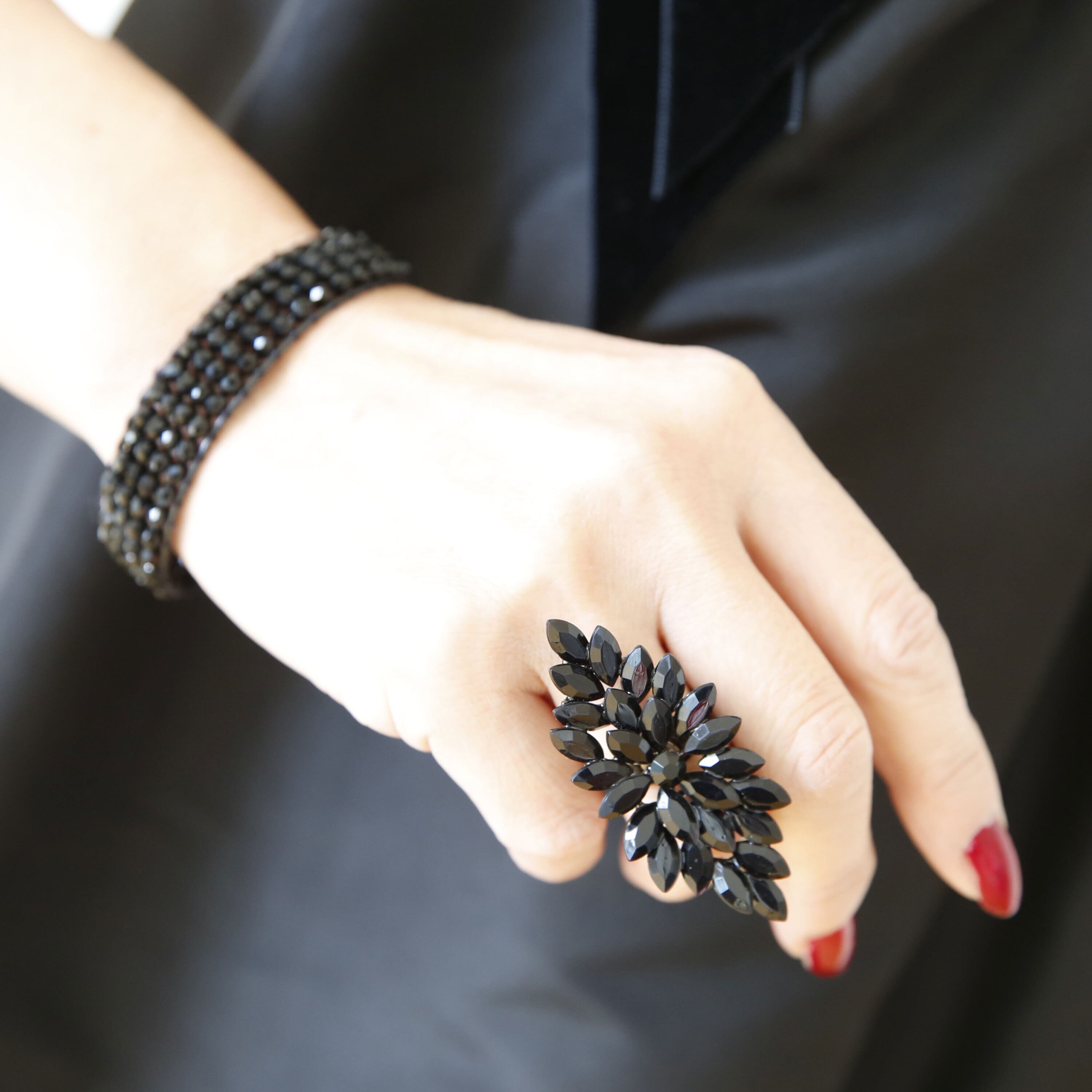 ブラックストーンリング：AMA-0074 ¥5,800+tax | アトリエ78