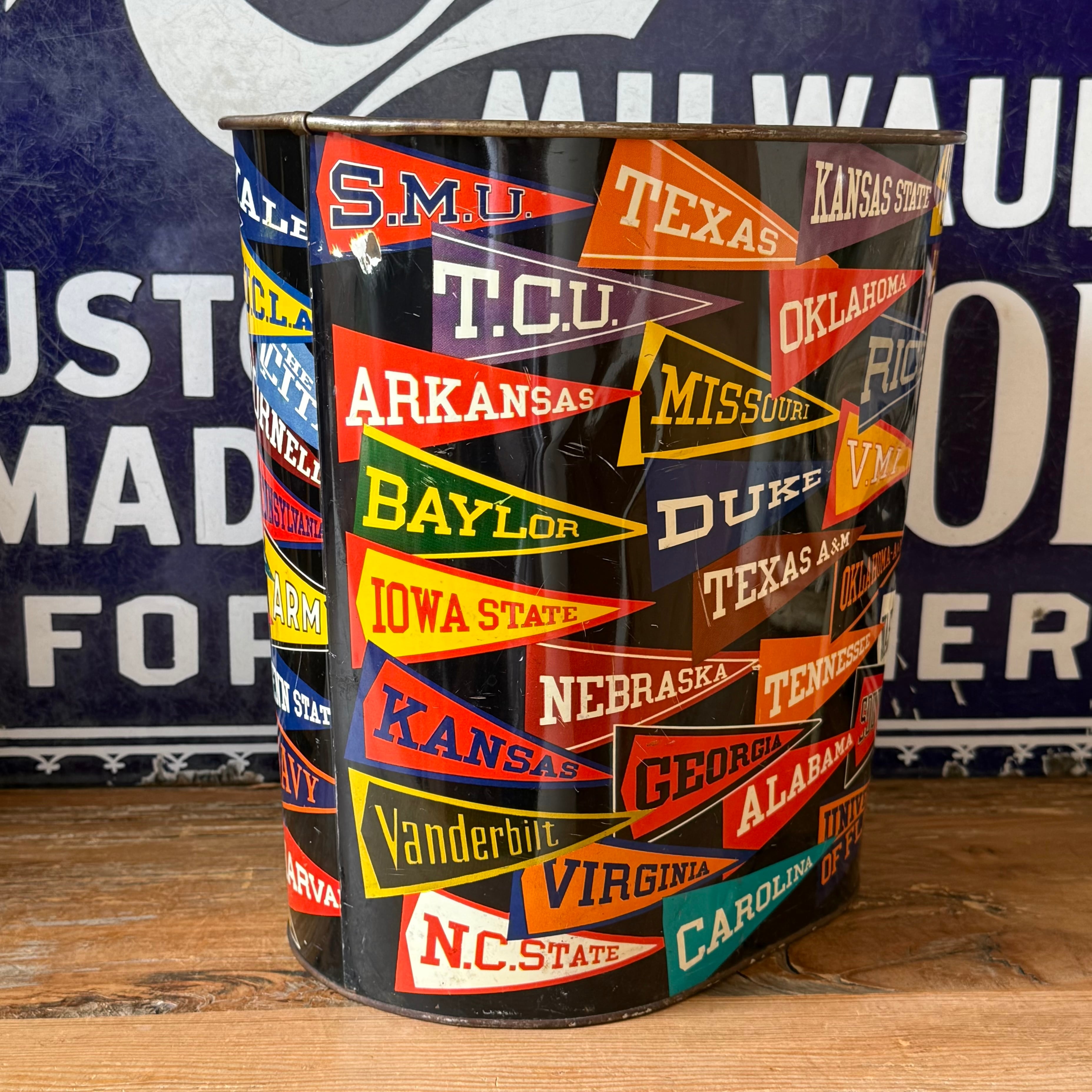 Vintage Pennant Trash Can ペナント ビンテージ University