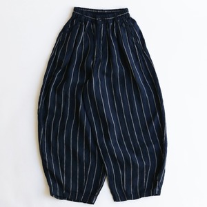 【HARVESTY】 LINEN STRIPE CIRCUS PANTS ハーベスティ リネンストライプ サーカスパンツ