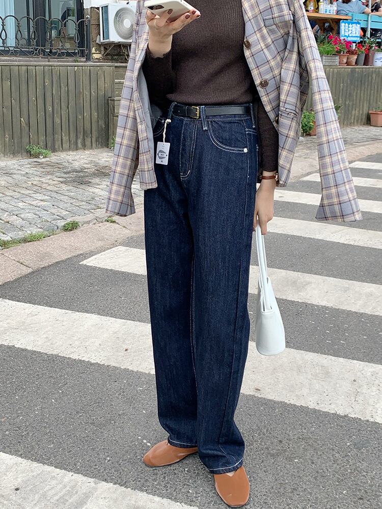 ジーンズ オータムルーズ薄手 秋物 ビッグFスモールZ韓国49081598745