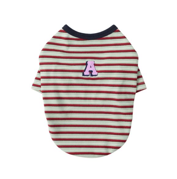 予約【andblank】A Stitch SoftWarm Stripe Short Sleeve (Green)