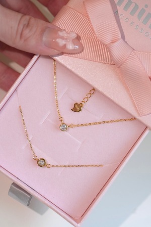 〈near jewelry collection〉simple stone necklace