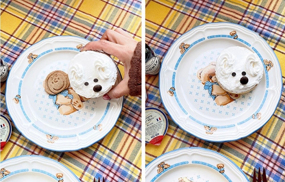 即発】retro teddy bear plate / レトロ テディーベア プレート お皿
