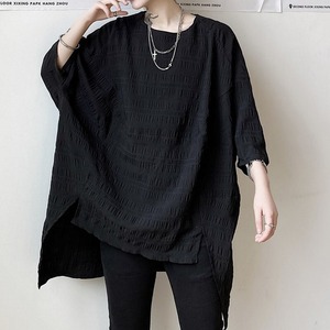 asymmetric length loose T-shirt（アシンメトリーリングスルーズTシャツ）-b1106