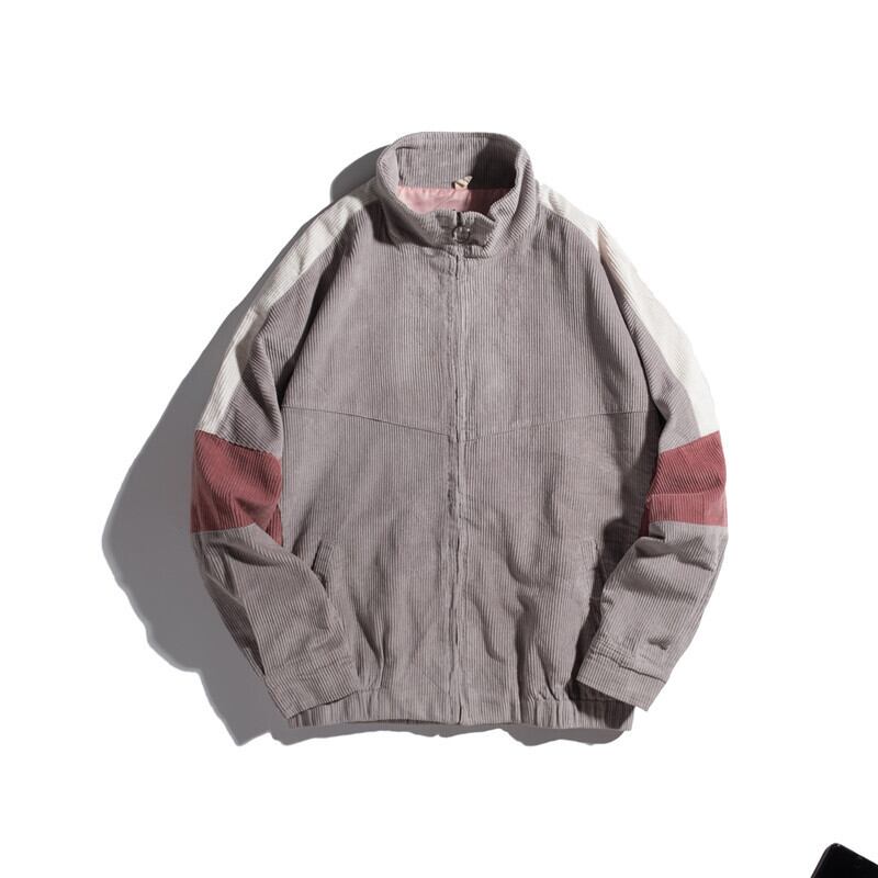 Yidaoヴィンテージ19秋のメンズジャケットシンプルなカラーマッチングスポーツジャケットルーズスタンドアップカラーeseカジュアルジャケットトレンド-アリババ オータム 秋物 ビンテージ hip6-161197858591332