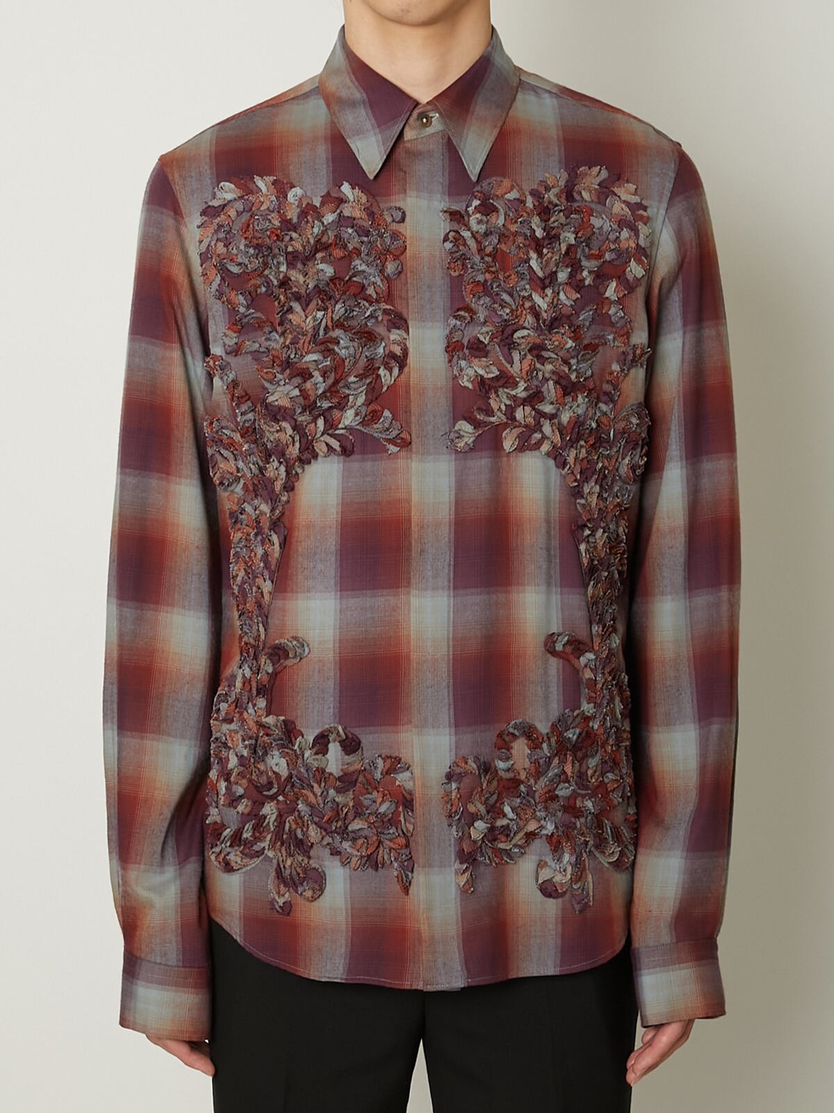 25AW】TAAKK CHECK EMBROIDERY SHIRTS (RED) TA25AW-SH020 | IAAAM