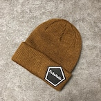 PENTAGON EMBLEM KNIT CAP (BROWN)