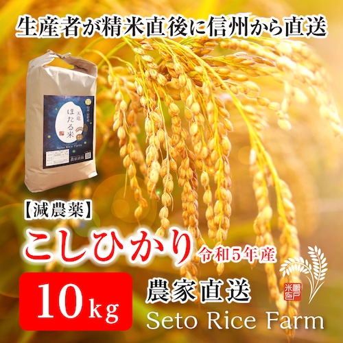 ［減農薬］こしひかり　10kg　日本を代表するブランド米　甘味と強い粘りが特徴で冷めても美味しいと人気が高い