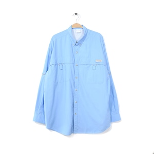 コロンビア PFG アウトドア オムニシェード フィッシングシャツ 長袖シャツ ナイロンシャツ メンズL Columbia 古着 @CA0948