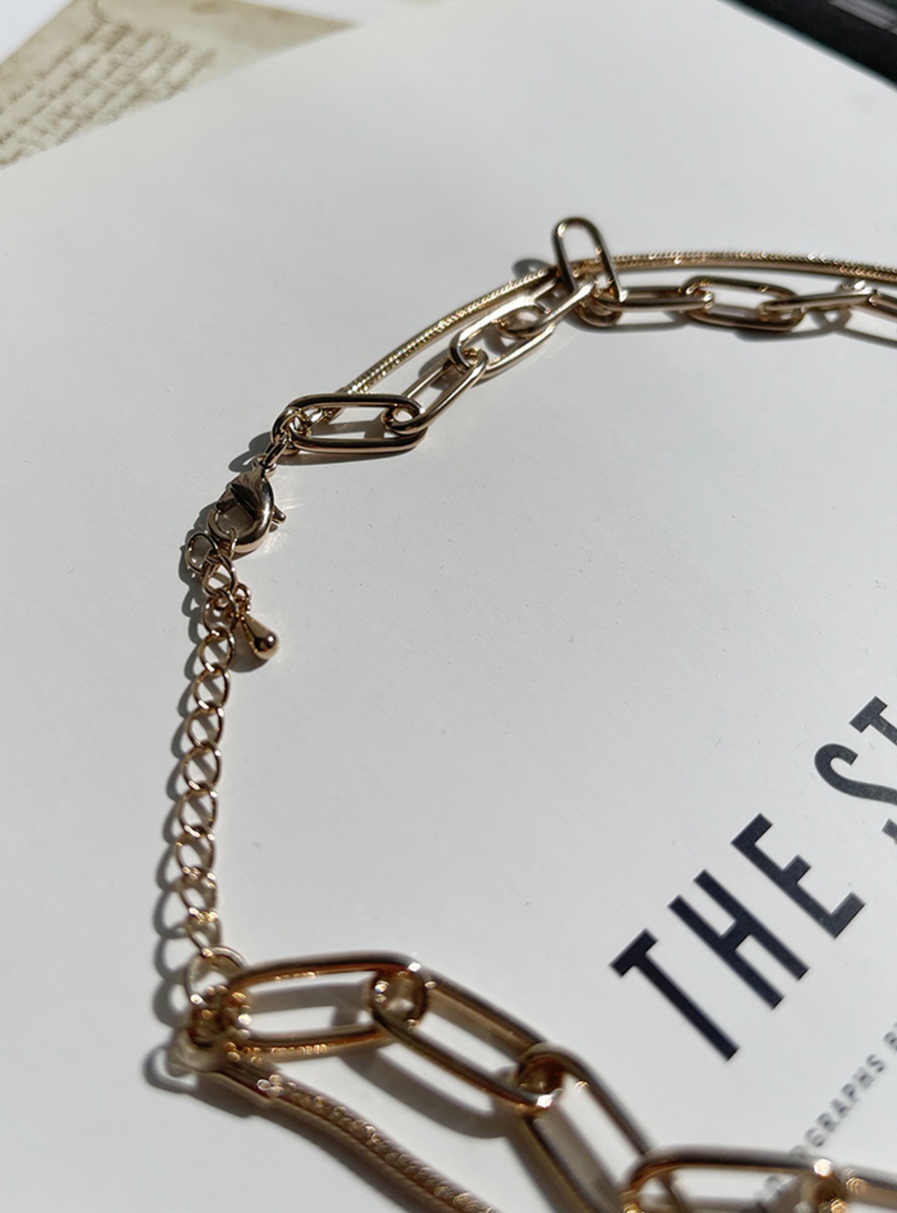 2-line Chain Necklace_gold