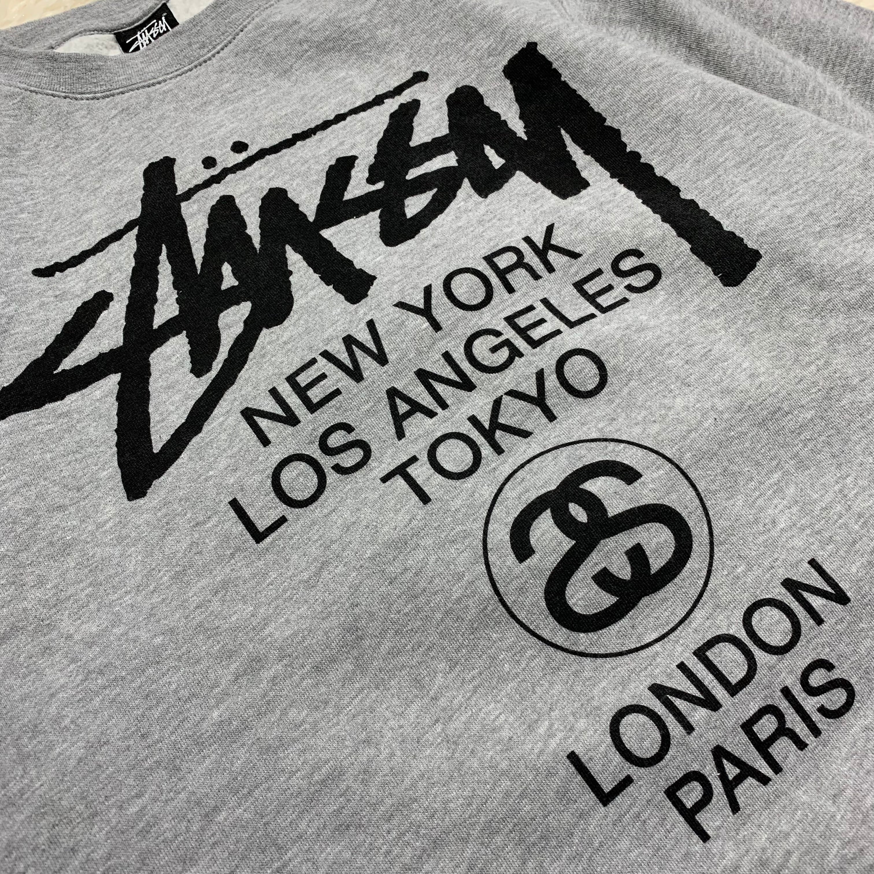 スウェット XL グレー STUSSY ワールドツアー