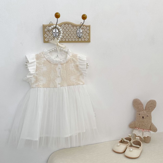 【BABY】フリルレースチュールワンピース - 5