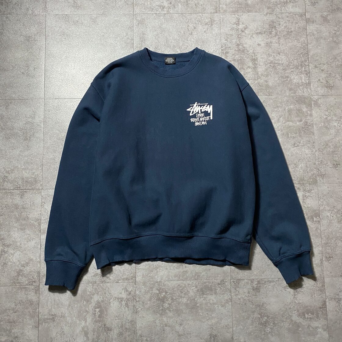 stussy ステューシー バックプリント ヘビーオンス ネイビー 紺 