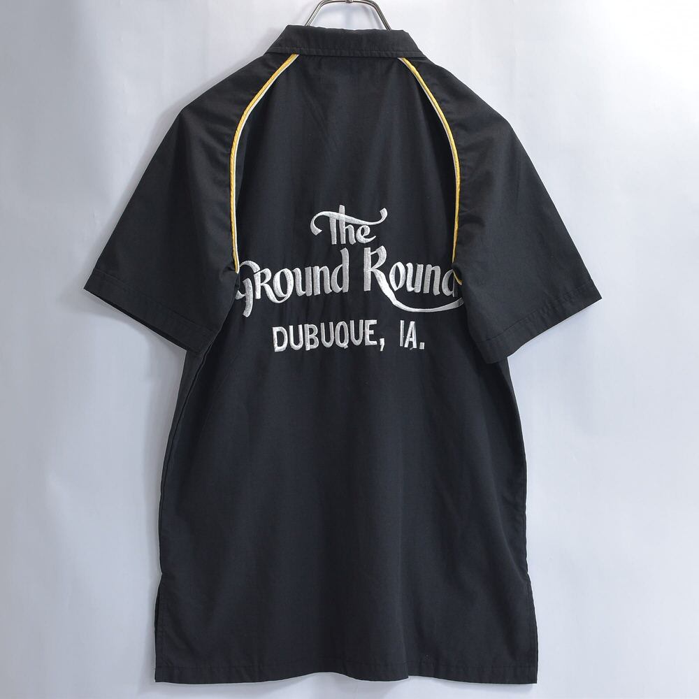 Bowling Shirt ボーリングシャツ　刺繍入り　ジャパンヴィンテージ 90～00s THE GRound Round 刺繍デザイン ボーリングシャツ ジャパン