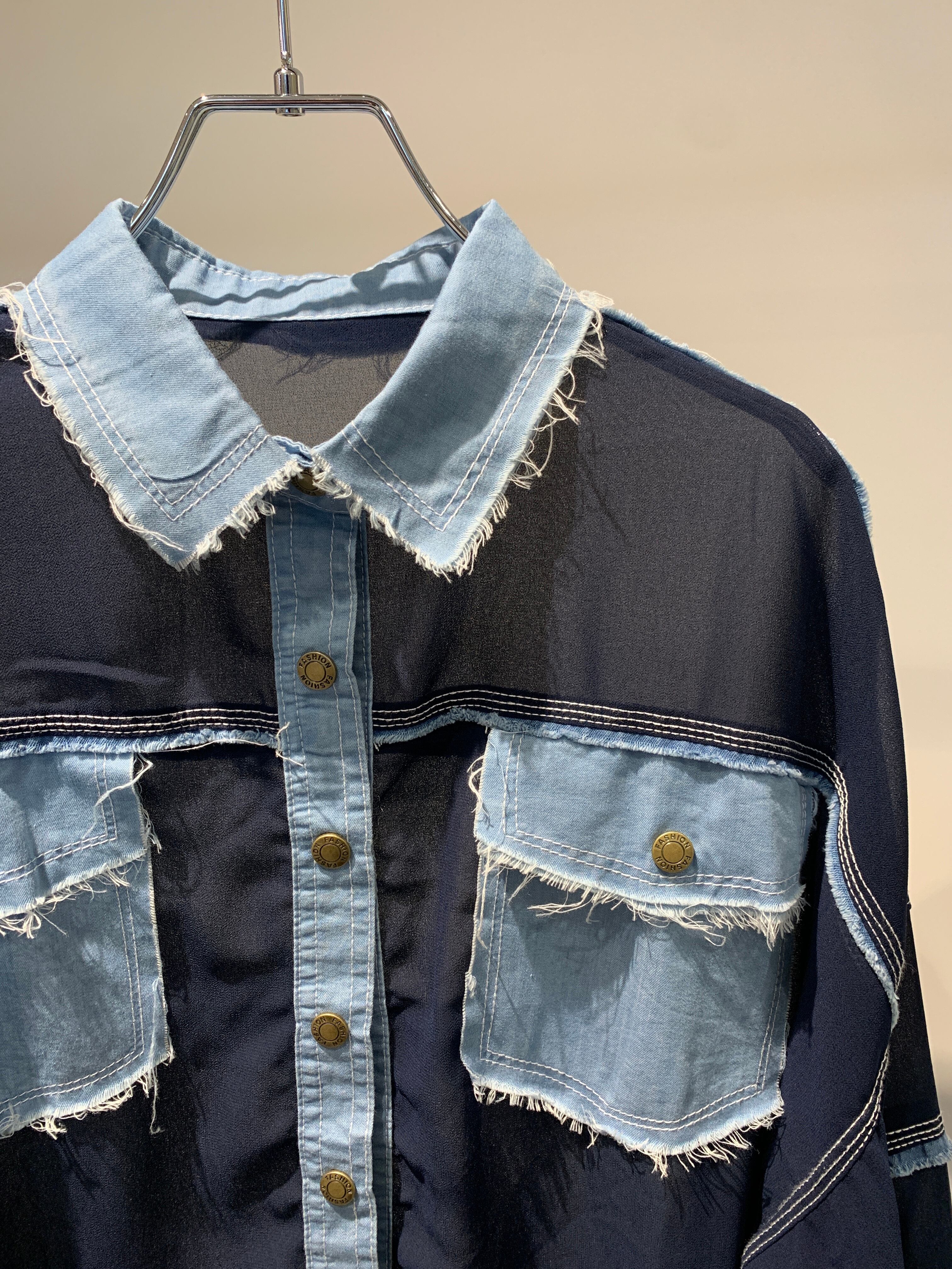 denim docking sheer shirt