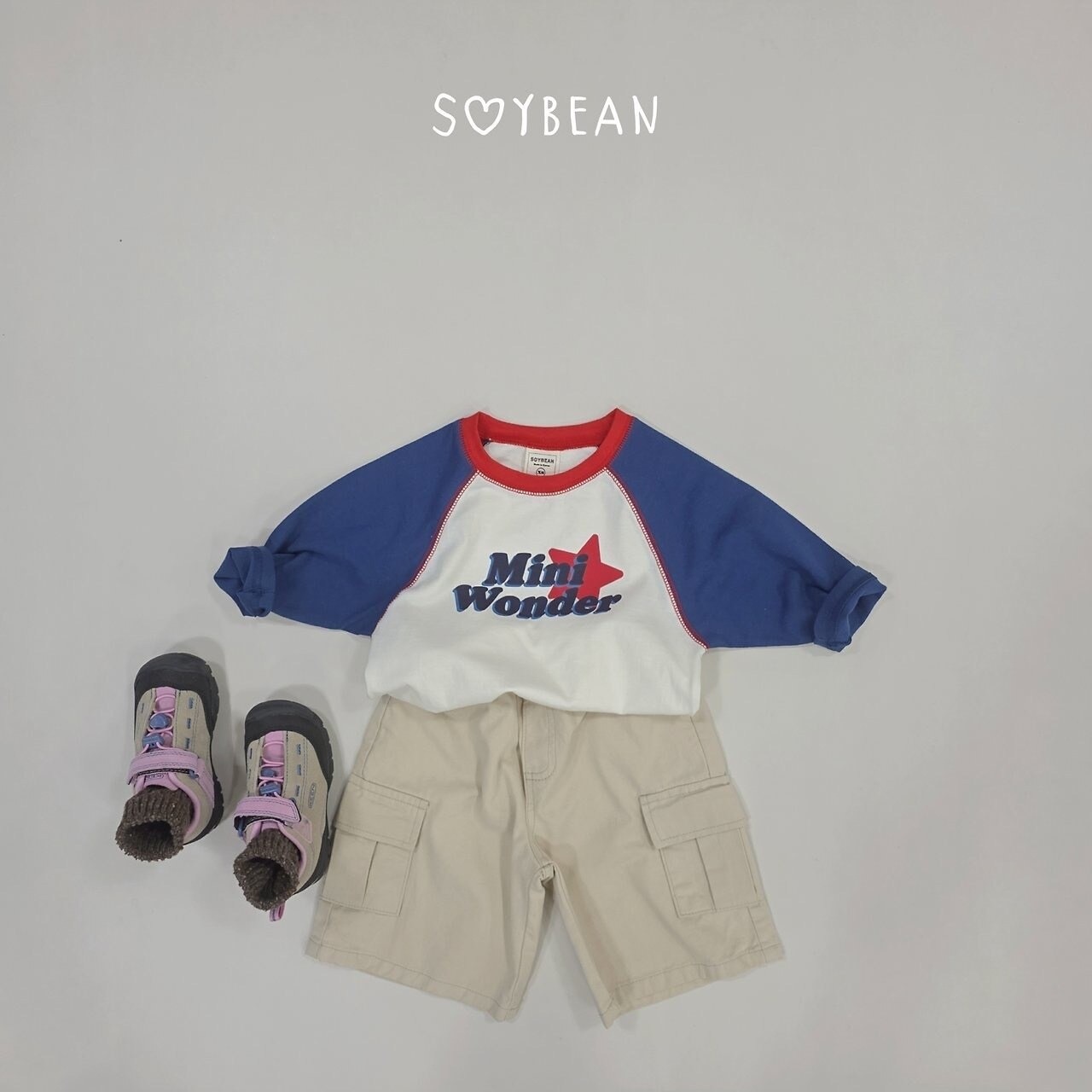 韓国子供服 / 26Autumn / soybean / wonder ラグランTシャツ / キッズ服 / ジュニア服 / 秋服 *XS~JM*