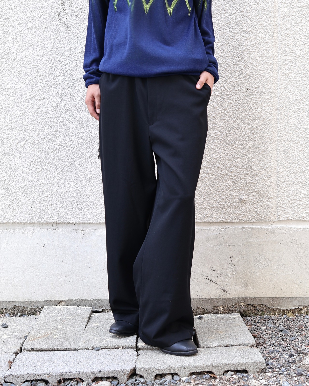 【Y's】hip design straight slacks