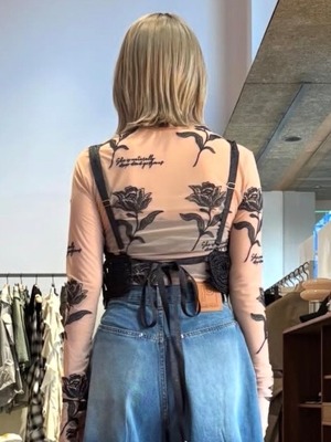 【再入荷】MUKASA ムカサ/ キャミソール 刺繍  / Embroidery Metalic Camisole