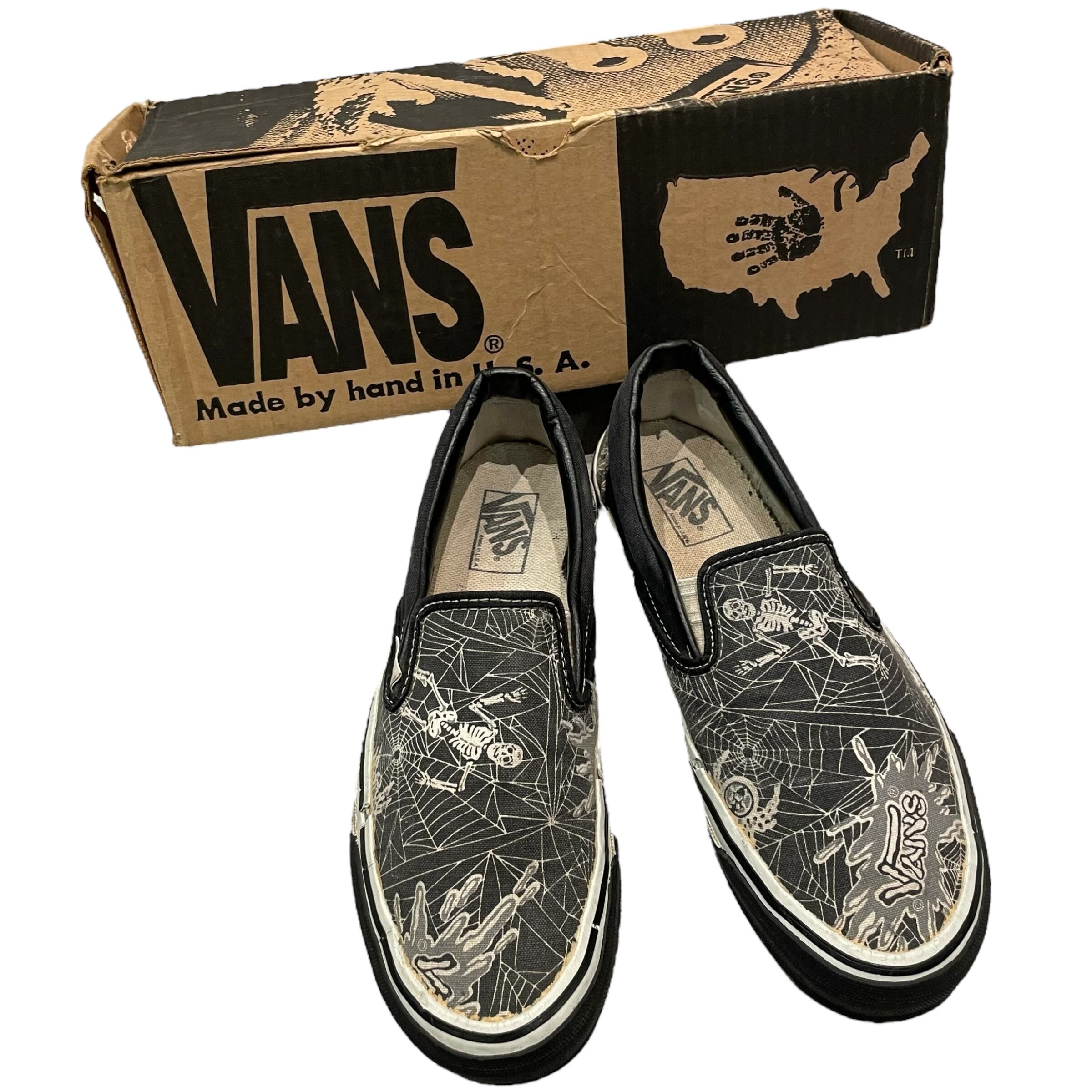 90s VANS "SKULL SPIDER" SLIP-ON