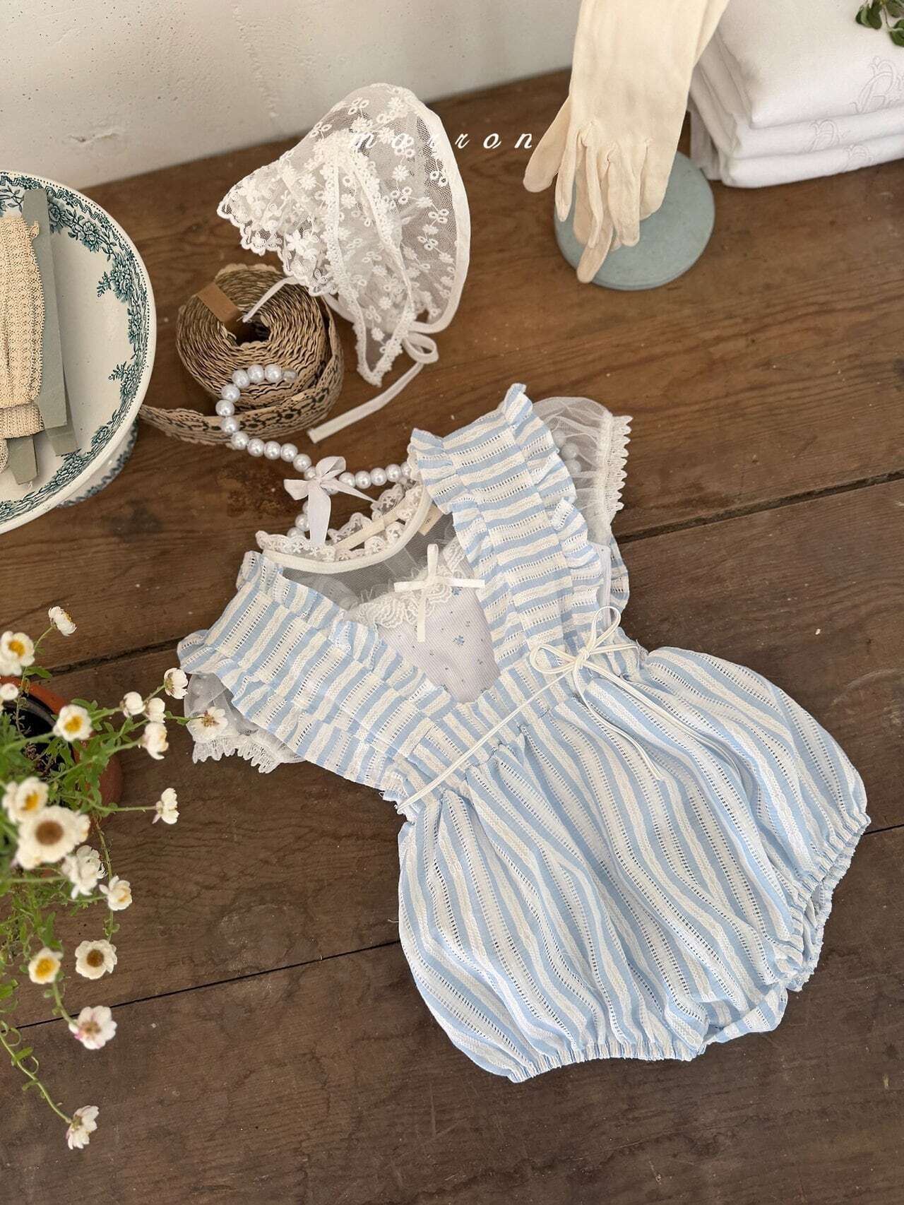 予約】 2026 SS marron マロン ベルロンパース(baby） | Little Bloom 