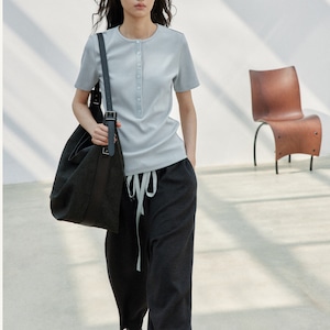 Button Front Polo Shirt T4319