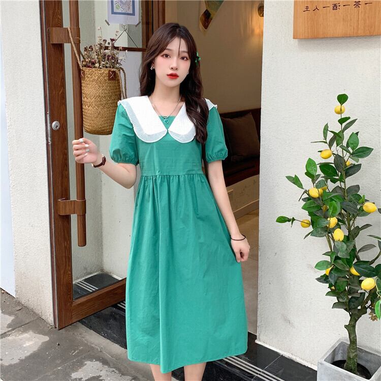 カラードレス サマー薄手スタンダードウェストスリーブ レトロ 夏物 1号婦人45299626581