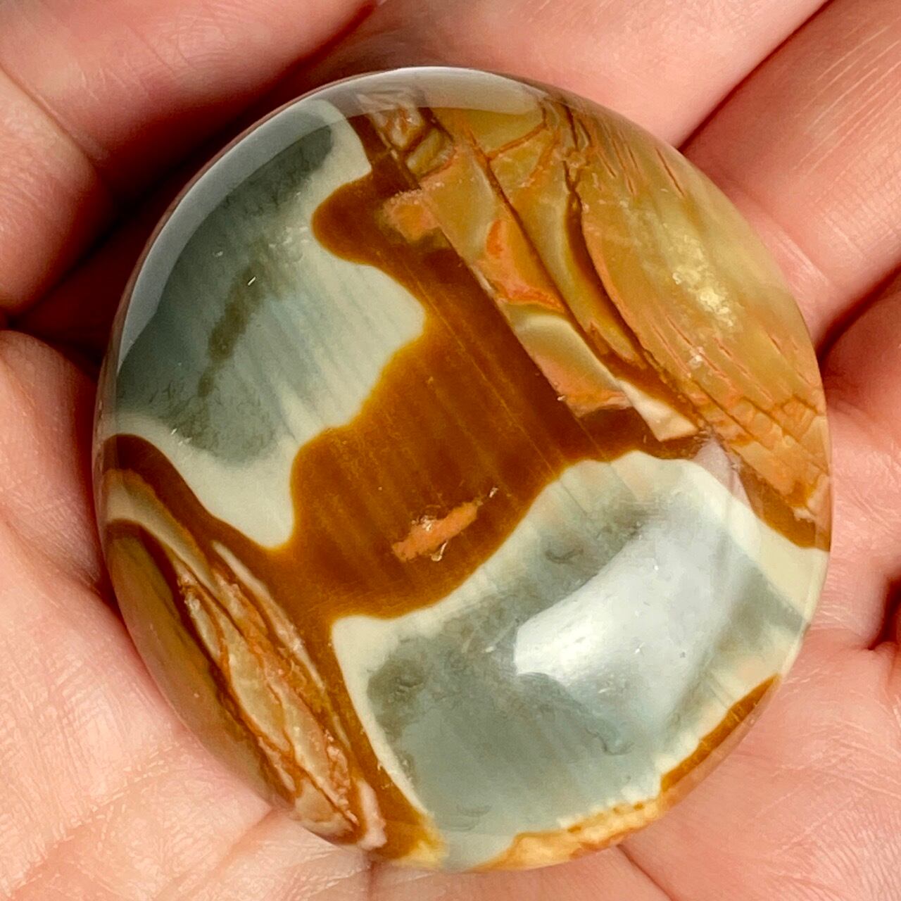 ポリクロームジャスパーのパームストーン Polychrome Jasper Palm