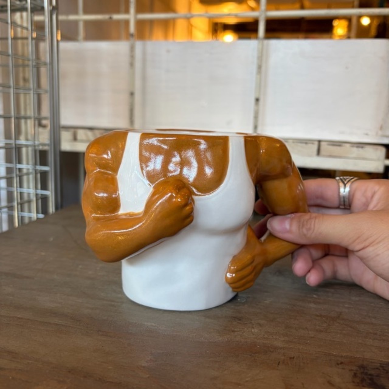 Power Mug　パワーマグ　おもしろ食器　筋肉　マグカップ　ギフト　プレゼント