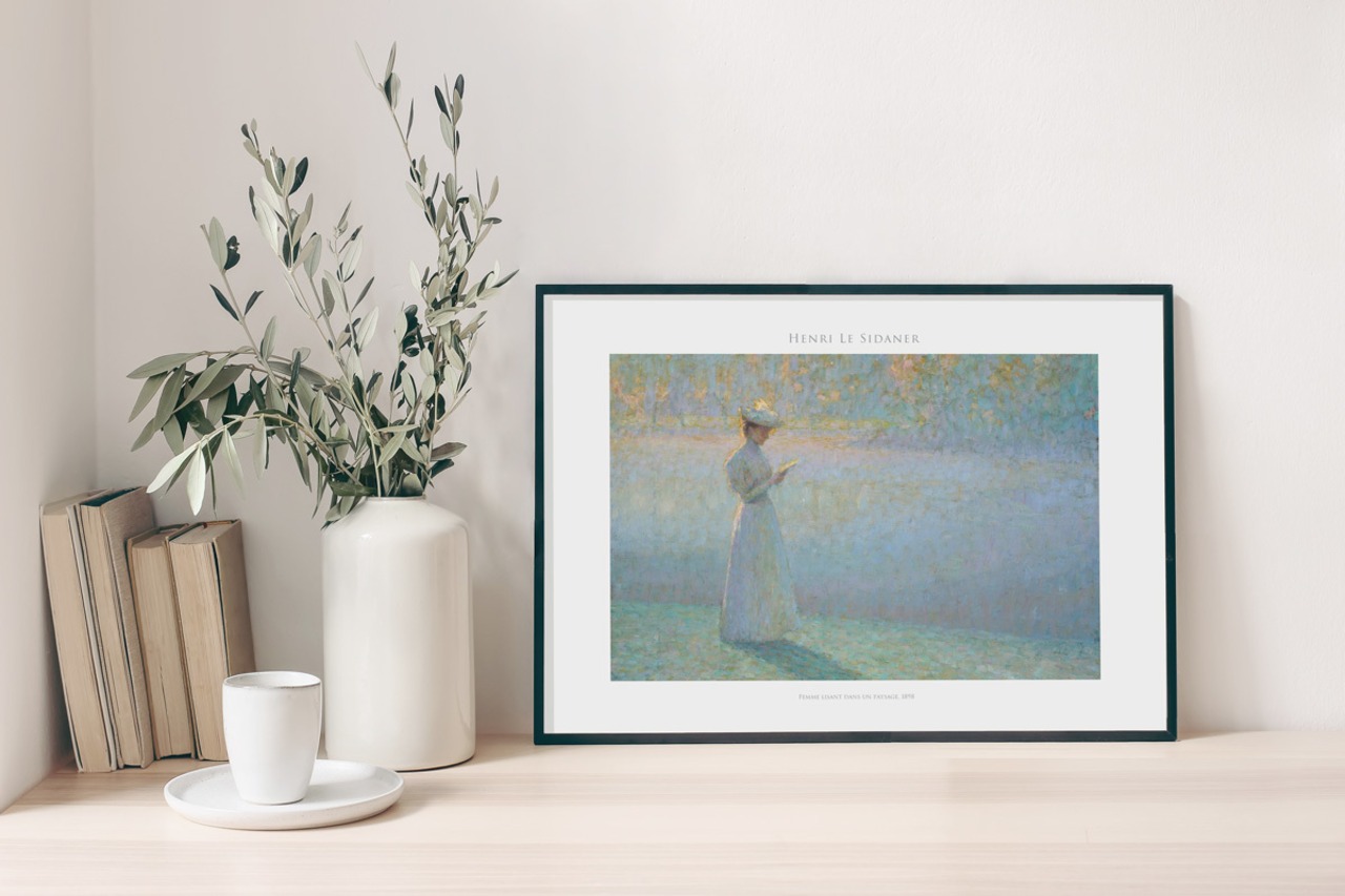 アンリ・ル・シダネル 風景の中で読書する女性 アートポスター 名画 絵画 ポスター アートパネル 特大 AP213 - 4