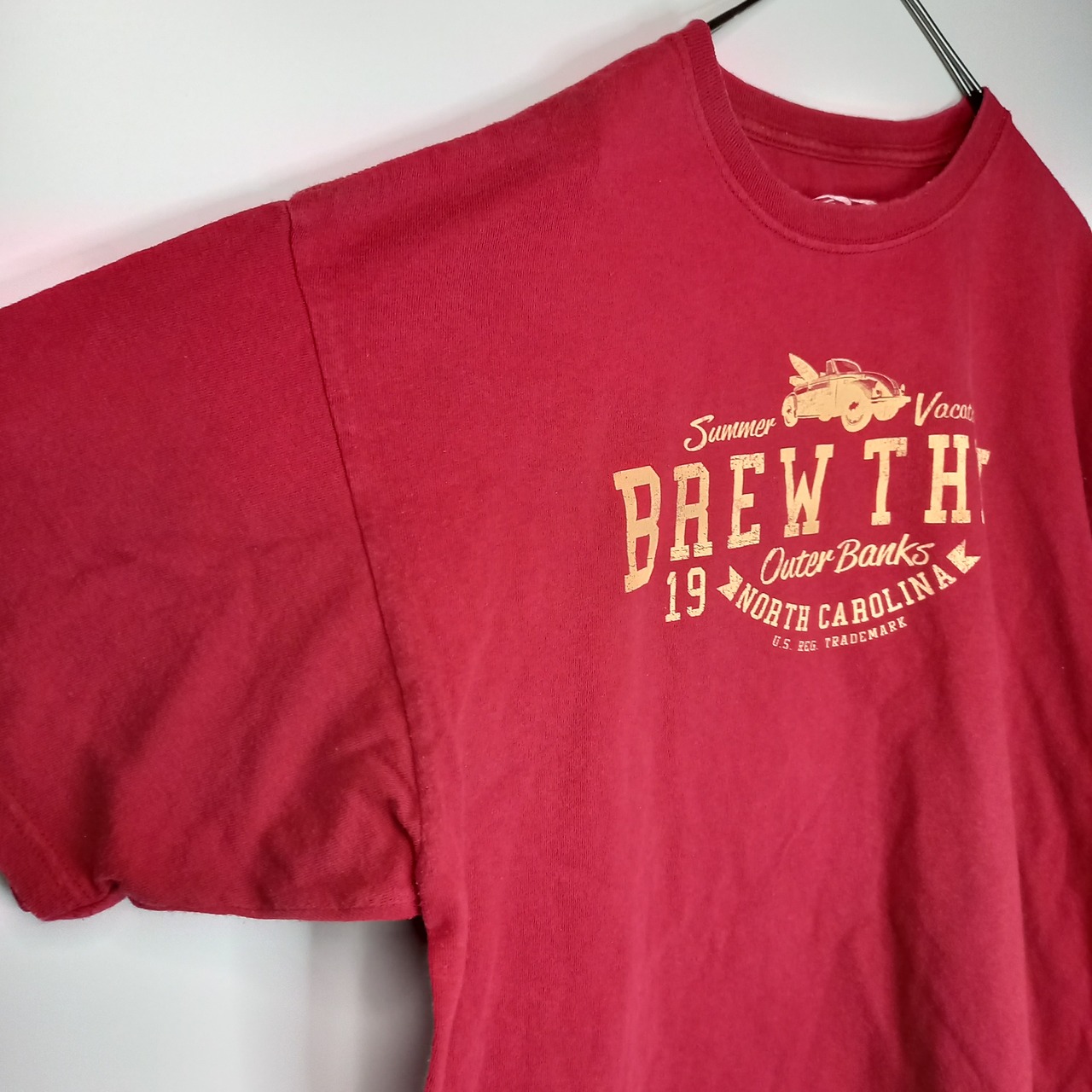 クルーネック　プリントTシャツ　半袖　企業ロゴ　BREW THRU　XL